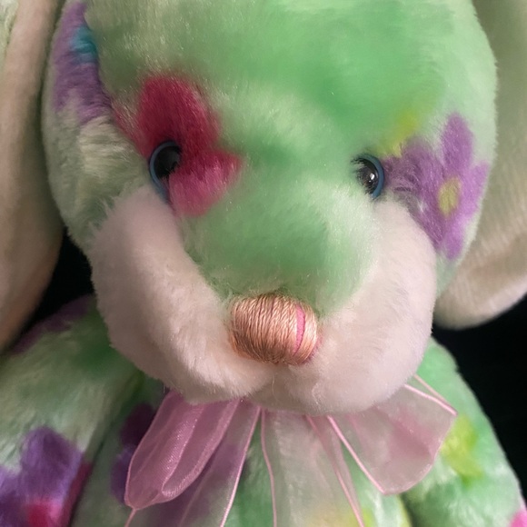 HTF Vintage Floral Bunny Rabbit stuffed animal plush - Picture 2 of 9